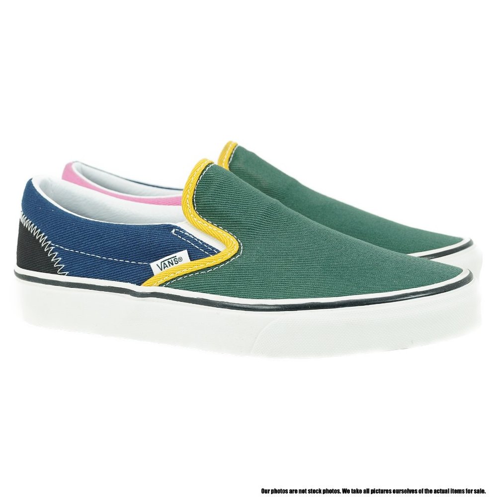 VANS Classic Slip-On Varsity Women's Low Top Sneakers (Multi-Colored)